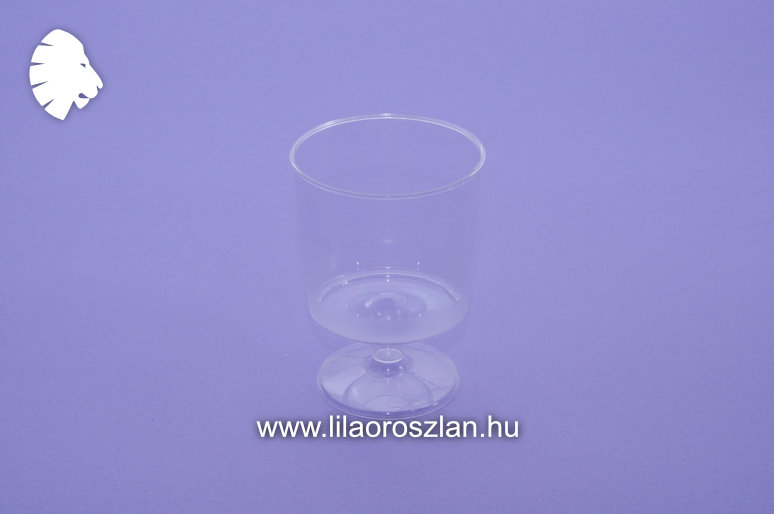 Boros pohár átlátszó talpas 190 ml-es