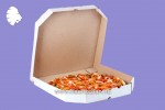 Pizzadoboz hatszögletű fehér 26 x 26 x 3